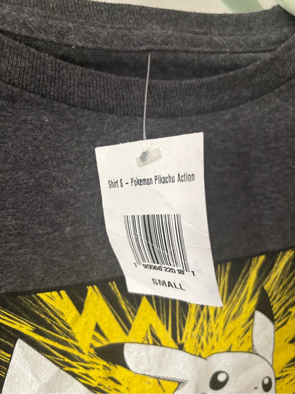 Pokemon Pikachu Graphic Tee - Gray and Yellow - Picture 2 of 3